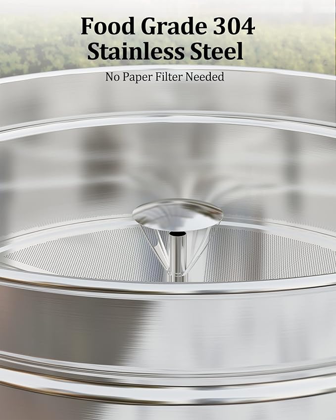 Garvee 100 Cup Fast Brew Commercial Coffee Urn, Food Grade Stainless Steel Large Capacity Coffee Maker Perfect for Church, Meeting rooms, Lounges, and Other Large Gatherings-14 L