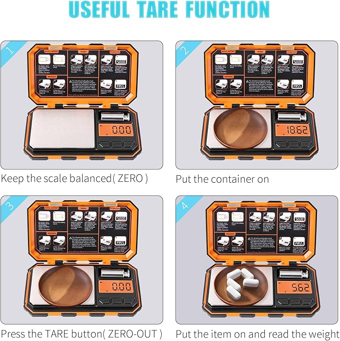Fuzion Digital Pocket Scale, 500g x 0.01g Gram Scale, Mini Scale 6 Units Jewelry Scale with LCD Display, Tare Function for Food, Jewelry, Coin, Coffee