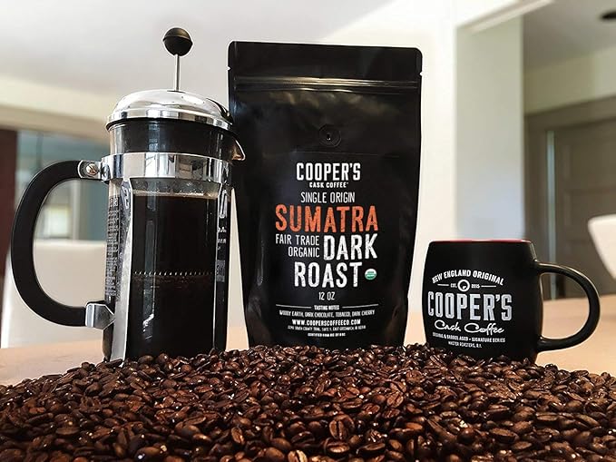 Organic Dark Roast Sumatra, Ground Coffee, Single Origin Grade 1 Premium Coffee - 12 oz Bag