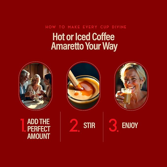 RIO Amaretto Flavoring Coffee Syrup Perfect for Hot or Iced Drinks and Desserts, Sweet and Nutty taste, Sweetened with Pure Cane Sugar, Barista-Grade  Flavor Syrups For Coffee Drinks at Home & Work - 700ml
