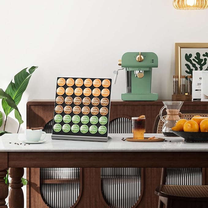 Coffee Pods Holder Organizer Compatible with K cup,36 Pods Large Capacity Coffee Pod Storage Organizer Compatible with keurig pods, Space Saving K-Cups Organizer for Kitchen Office Coffee Bar