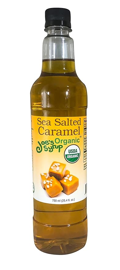 Joe’s Syrup Organic Flavored Syrup, Organic Sea Salted Caramel, 750 ml