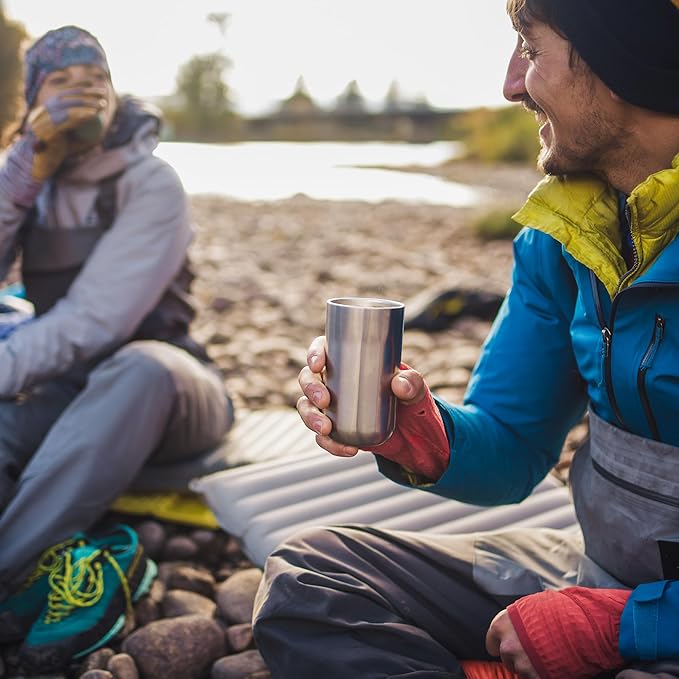 WACACO Pipamoka Portable Coffee Maker, Coffee brewer, All-in-one Vacuum Pressured，Insulated Travel Mug, Hand Powered and Filter Pressure Brewer, Stainless Steel Thermo Cup, 10 fl oz