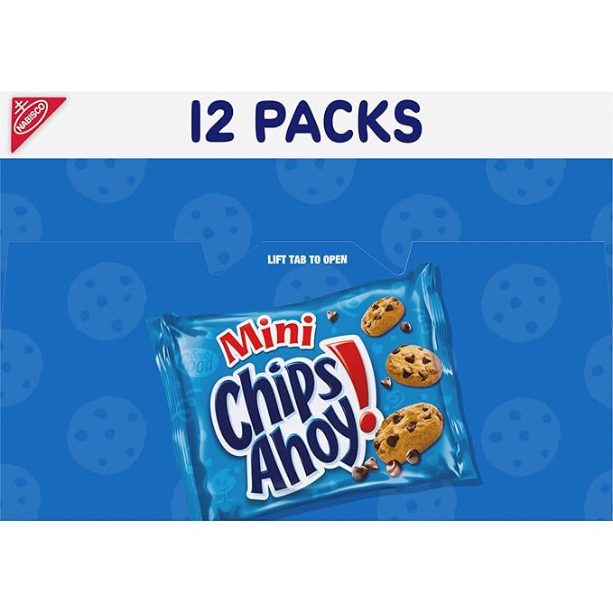 CHIPS AHOY! Mini Original Chocolate Chip Cookies, 12 Snack Packs