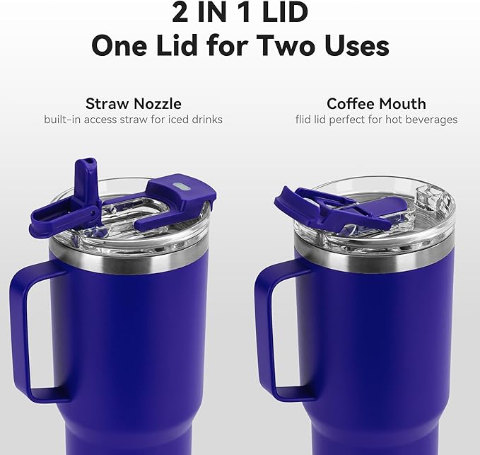 HASLE OUTFITTERS 30oz Tumbler Bulk with Handle, Insulated Travel Coffee Mug Set with Handle Leak-Proof Double Wall Stainless Steel Vacuum Tumblers Pack Metal Cup for Hot and Cold Drink