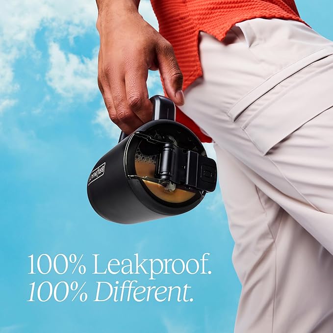 BrüMate Müv - 15oz 100% Leak Proof Insulated Coffee Mug with Handle & Lid - Stainless Steel Coffee Travel Mug - Double Walled Coffee Cup (OD Green)