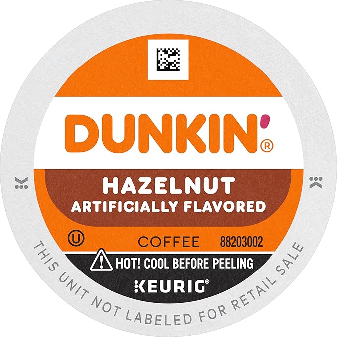 Dunkin' Hazelnut Flavored Coffee, 10 Keurig K-Cup Pods