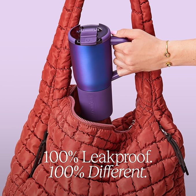 BrüMate Müv - 25oz 100% Leak Proof Insulated Coffee Mug with Handle & Lid - Stainless Steel Coffee Travel Mug - Double Walled Coffee Cup (Dune)