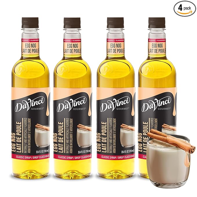 DaVinci Gourmet Classic Egg Nog Syrup, 25.4 Fluid Ounces (Pack of 4)