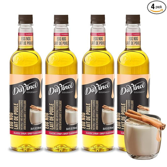 DaVinci Gourmet Classic Egg Nog Syrup, 25.4 Fluid Ounces (Pack of 4)