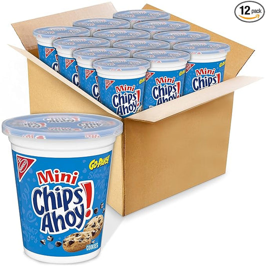 CHIPS AHOY! Mini Original Chocolate Chip Cookies, Go-Paks, 12 - 3.5 oz Cups