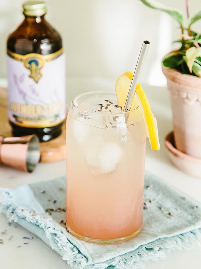 Portland Syrups Lavender Syrup - Lavender Beverage Concentrate for Tea, Matcha, Coffee, Sodas, and Baking - Floral Flavor for Crafting Refreshing Drinks - 12 oz Bottle, 12 Servings (Pack of 2)