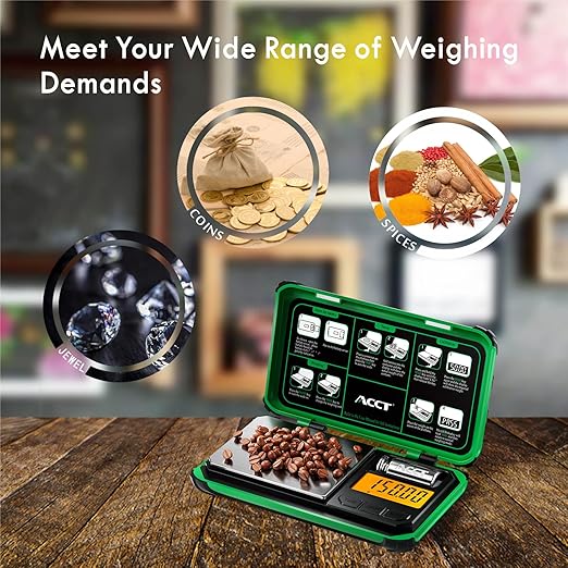 Precision Pocket Scale, 200gx0.01g Jewelry gram Scale, Digital Food Scale with LCD Display, one-Click Conversion 6 Units, Mini Scale for Kitchen/Powder/Coffee/Coins(Battery Included)