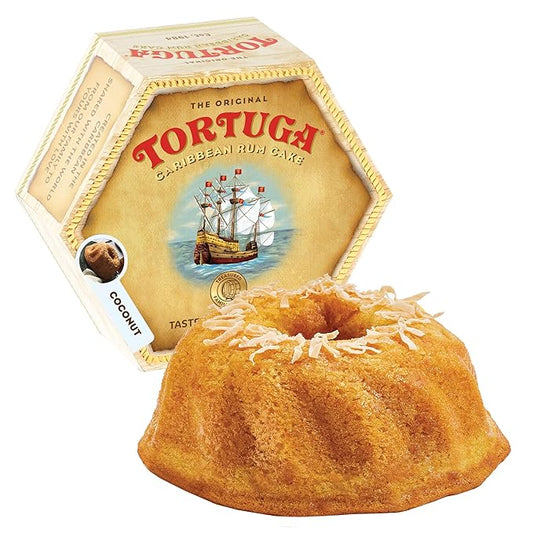 TORTUGA Caribbean Coconut Rum Cake - 32 oz Rum Cake - The Perfect Premium Gourmet Gift for Gift Baskets, Parties, Holidays, and Birthdays
