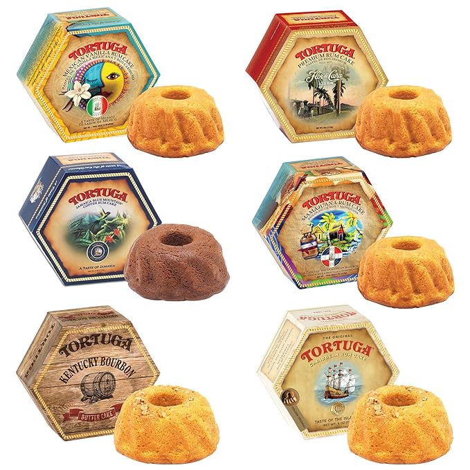 Tortuga Caribbean Rum Cakes 4oz Assortment (Gift Pack)
