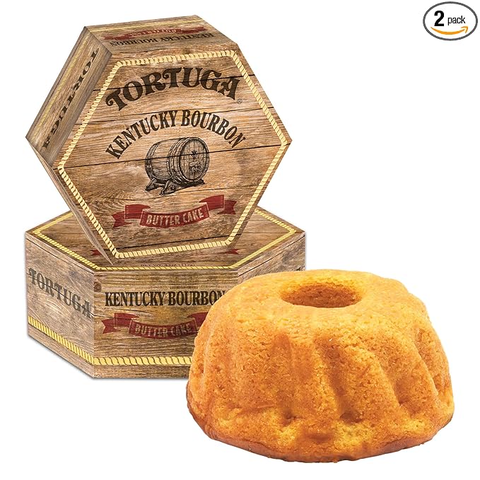 TORTUGA Kentucky Bourbon Butter Cake - 16oz Cake - 2 Pack - The Perfect Premium Gourmet Gift for Stocking Stuffers, Gift Baskets, and Christmas Gifts - Great Cakes for Delivery