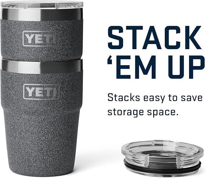 YETI Rambler 16 oz Stackable Tumbler, Vacuum Insulated, Stainless Steel with MagSlider Lid