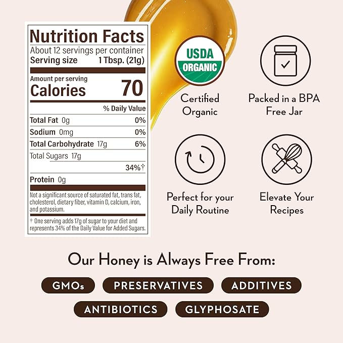 Wedderspoon Raw Premium USDA Certified Organic Manuka Honey, 50+ MGO, 8.8 Oz, Unpasteurized New Zealand Honey, From Our Hives to Your Home