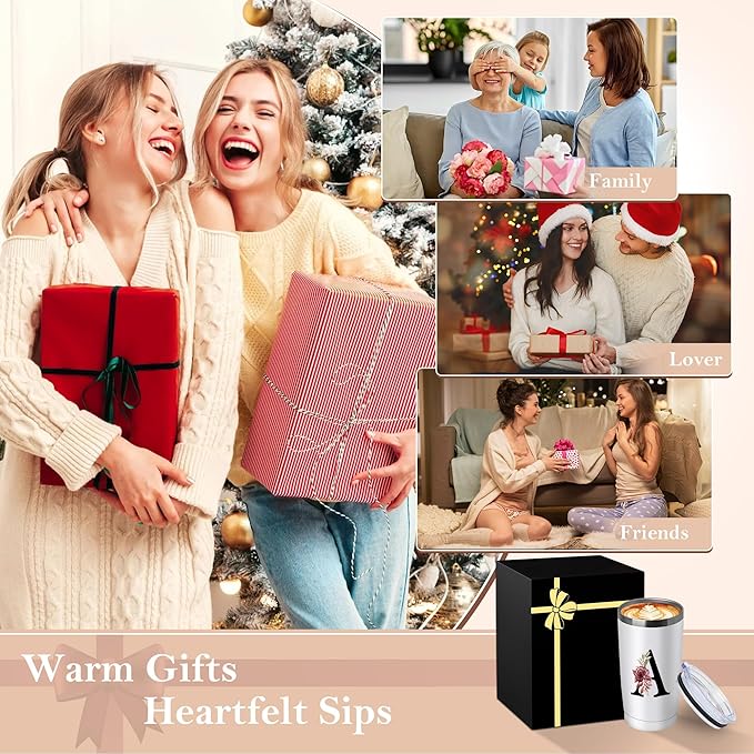 20 Oz Insulated Coffee Cup with Lid Car Tumbler Travel Mug Women Teacher Female Male Best New Appreciation Thank you Favorite Good Goodbye Retirement Friends Social Bestie Work Monogrammed Gift