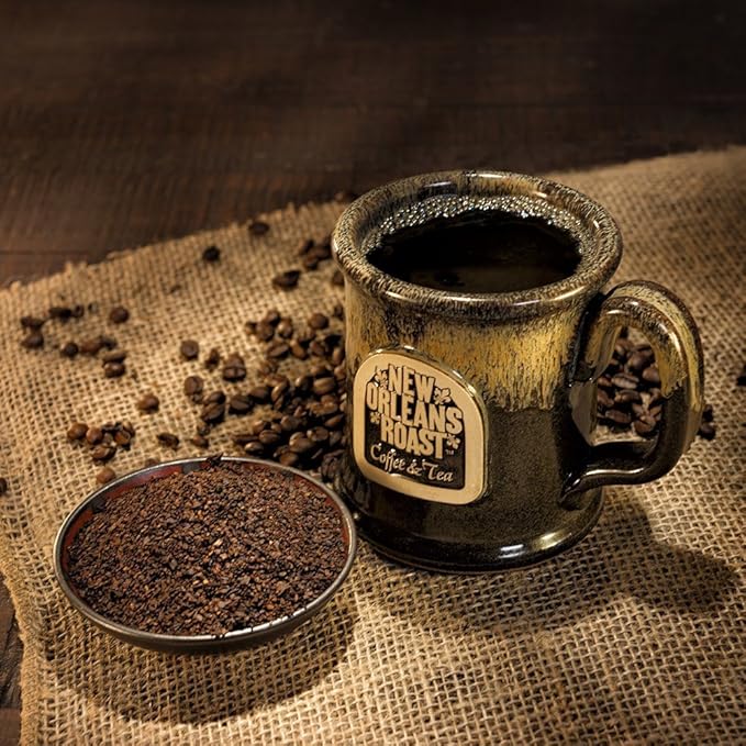 New Orleans Roast Dark Roast & Chicory Single Serve Cup 12ct - Authentic Taste of History - Caffeine Free Chicory Adds Depth to the Coffee - Nutty and Woody Notes of Flavor - Bold Dark Roast Coffee