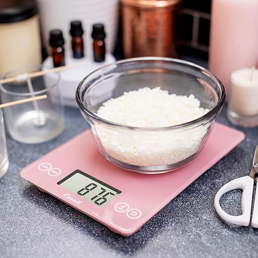 Escali Arti Classic Digital Coffee Scale Espresso Scale and Countertop Food Scale, 15-Pound Capacity, Pink