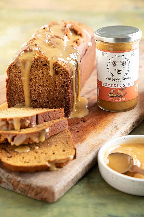 Savannah Bee Company Whipped Honey - All Natural Spreadable Honey (12 Ounce (Pack of 1), Pumpkin Spice)