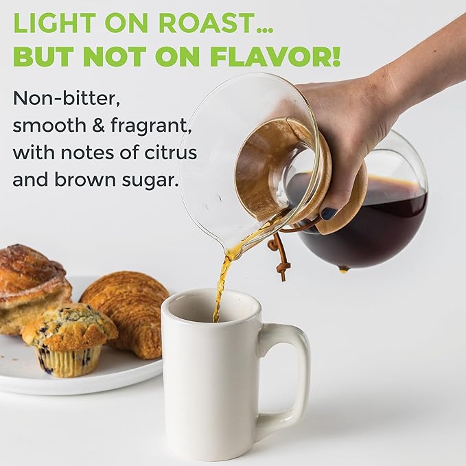 Wink Coffee Blonde Roast, Light Roast Whole Bean Coffee, Large 2.2 lb bag, Single Origin Colombian Arabica Beans, Small-Batch, Smooth, Sustainably Sourced