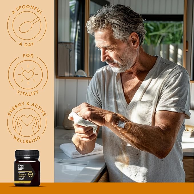 100% Pure New Zealand Manuka Honey, Certified UMF 25+ (MGO 1197+) Raw Manuka Honey, 8.8 Oz (250g)