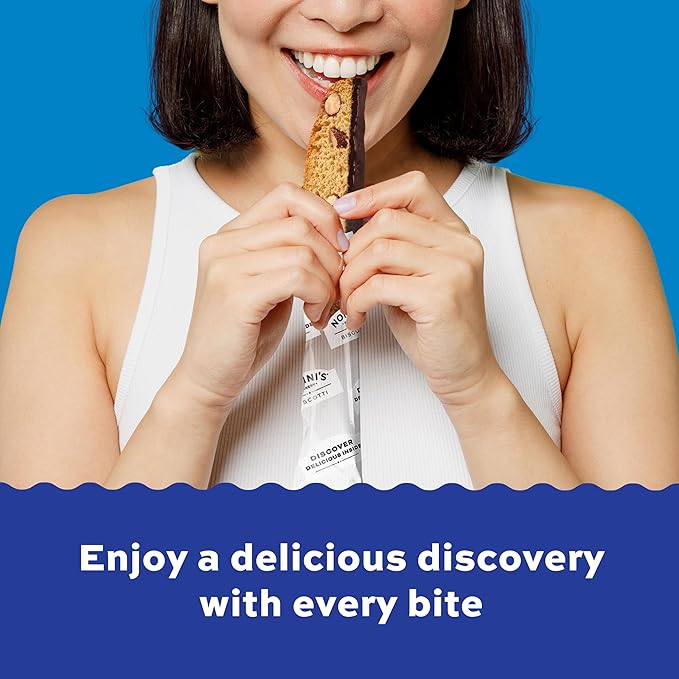 Nonni's Italian Biscotti Variety Pack - 6 Assorted Flavors - Holiday Snack for Christmas Cookies - Cookie Variety Pack - Italian Cookie Assortment - Biscotti Individually Wrapped Cookies - Kosher