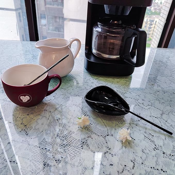 Ceramic Spoon Rest, Mini Coffee Spoon Holder for Coffee Tea Spoons Stirrers, Coffee Station Decor Coffee Bar Accessories