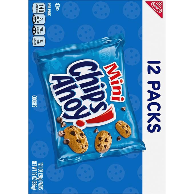 CHIPS AHOY! Mini Original Chocolate Chip Cookies, 12 Snack Packs
