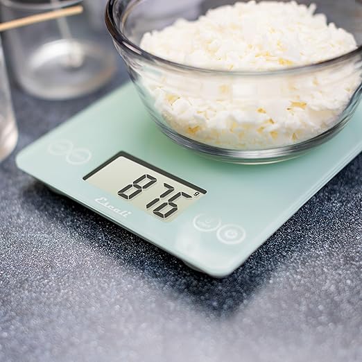 Escali Arti Classic Digital Coffee Scale Espresso Scale and Countertop Food Scale, 15-Pound Capacity, Teal
