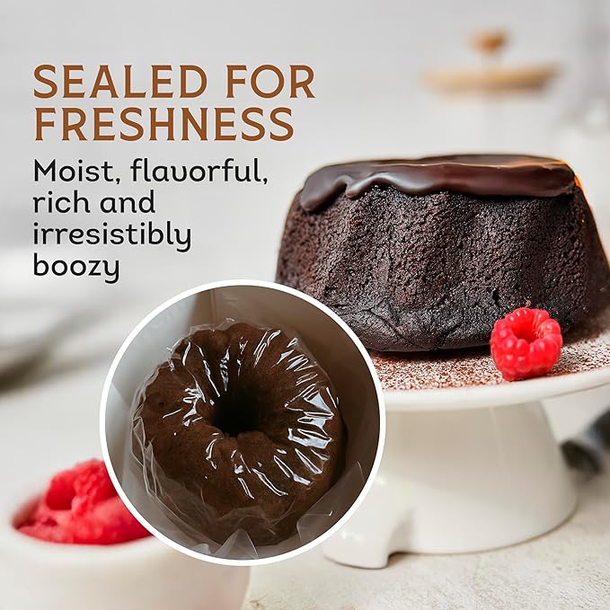 TORTUGA Caribbean Chocolate Rum Cake - 16 oz Rum Cake - The Perfect Premium Gourmet Gift for Gift Baskets, Parties, Holidays, and Birthdays - Great Cakes for Delivery