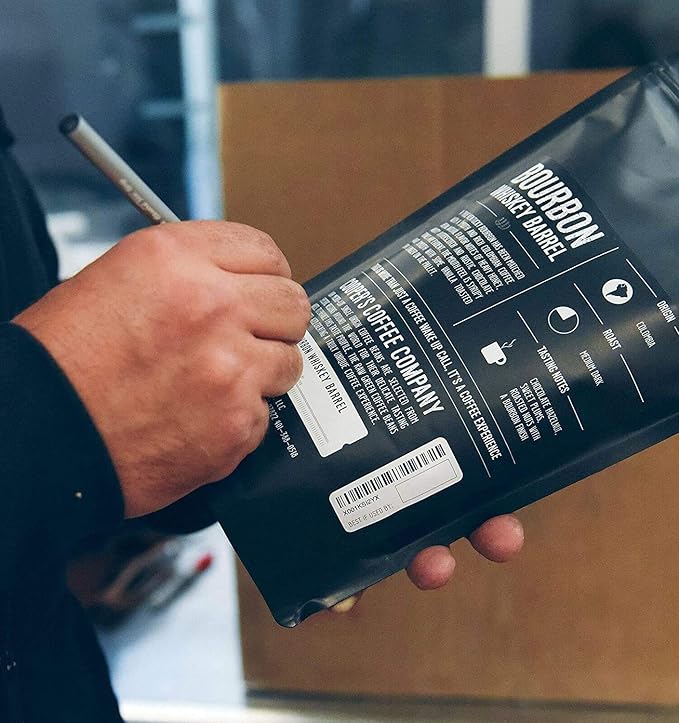 Bourbon Whiskey Barrel Aged Coffee - Ground Grade 1 Colombian Coffee Beans Aged in Kentucky Bourbon Whiskey Barrels - 2lb Bags