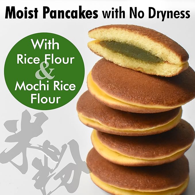 YAMASAN KYOTO UJI Dorayaki Japanese Matcha Sweet Bean Paste Pancake, Traditional Japanese Wagashi Sweets, Cute Mini Size, Matcha Candy, Individually Wrapped, Made in Japan 184g(6.49oz)