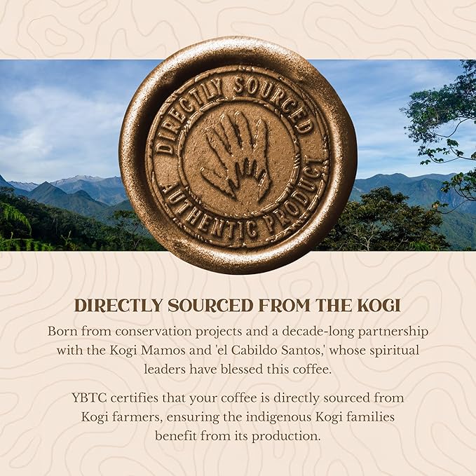 The Younger Brothers Trading Co. Kogi Coffee | Indigenous Wild Grown Whole Bean | Ethically Sourced Single Origin Colombian Coffee | Kogi Medium Roast, 35.2 Ounce (Pack of 1)