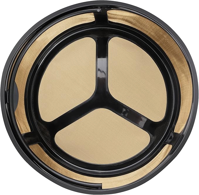 Reusable 8-12 Cup Basket Gold Mesh Coffee Filter for Keurig K-Duo Essentials and K Duo Brewers Machine, Replaces your Paper Coffee Filters, BPA Free (1 Pack)