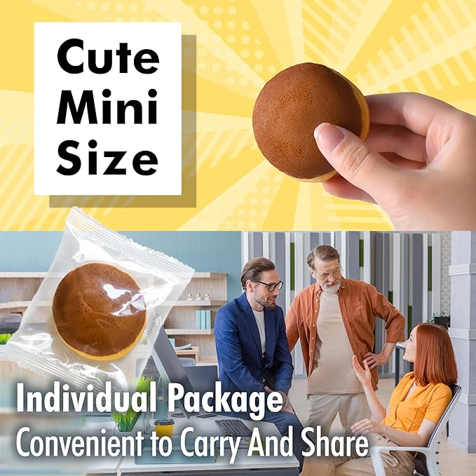 YAMASAN KYOTO UJI Dorayaki Japanese Red Bean Pancake, Traditional Japanese Wagashi Sweets, Cute Mini Size, Individually Wrapped, No Coloring, Made in Japan 184g/6.49oz