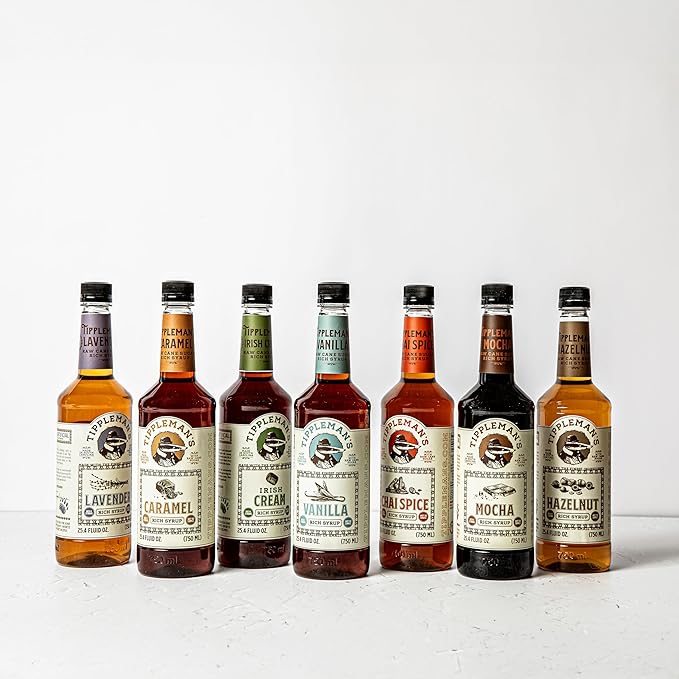 Tippleman's Lavender Coffee Syrup - Rich Flavor for Hot or Iced Drinks, Latte, Tea, Espresso, Cappuccino, Cocktails, & Baking - 25.4 Fl Oz