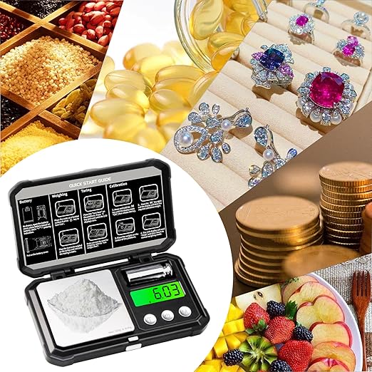 Digital Pocket Gram Scale 300g x 0.01g Accuracy， Small Mini High Precision Jewelry Scale Digital Weight Grams and Oz for Gold,Diamond，Arrows, Powders and Mdicine,with 50g Cal Weights