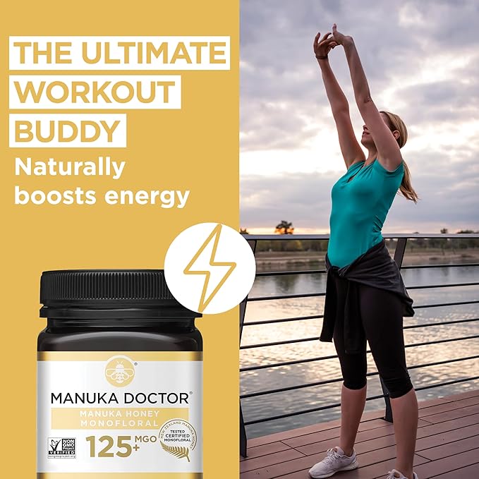 Manuka Doctor - MGO 125+ Manuka Honey Monofloral, 100% Pure New Zealand Honey. Certified. Guaranteed. Raw. Non-GMO (8.75 oz)