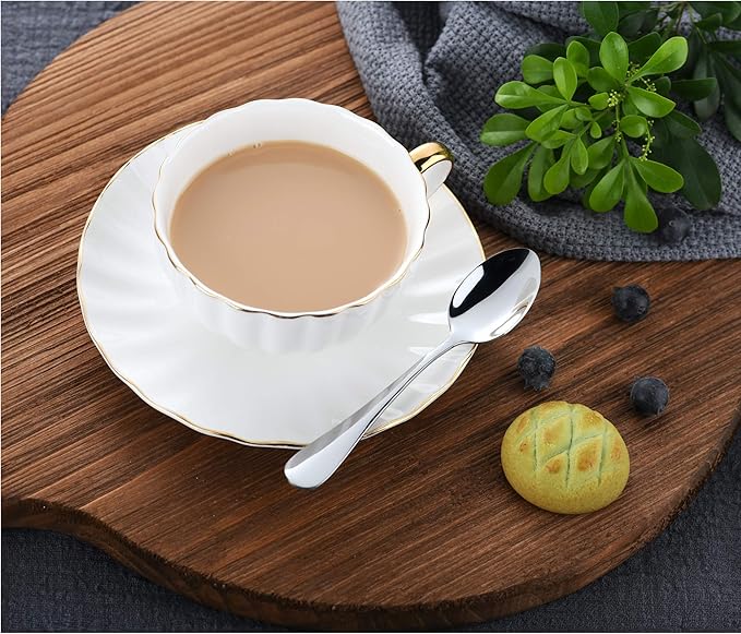 Demitasse Espresso Spoons Set of 6, Stainless Steel Mini Coffee Spoons for Dessert, Tea, Appetizer, Dishwasher-Safe Tiny Stirring Small Teaspoons