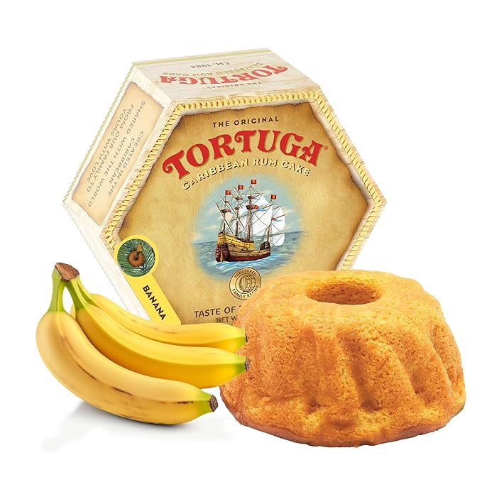 TORTUGA Caribbean Banana Rum Cake - 16 oz Rum Cake - The Perfect Premium Gourmet Gift for Gift Baskets, Parties, Holidays, and Birthdays - Great Cakes for Delivery