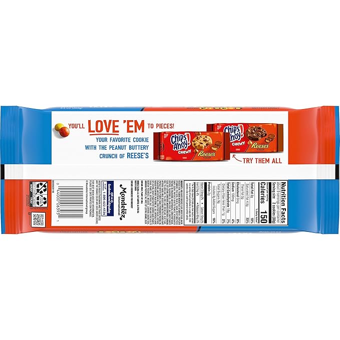 CHIPS AHOY! Reese’s Mini Pieces Chocolate Chip Cookies, 12 - 9.5 oz Packs