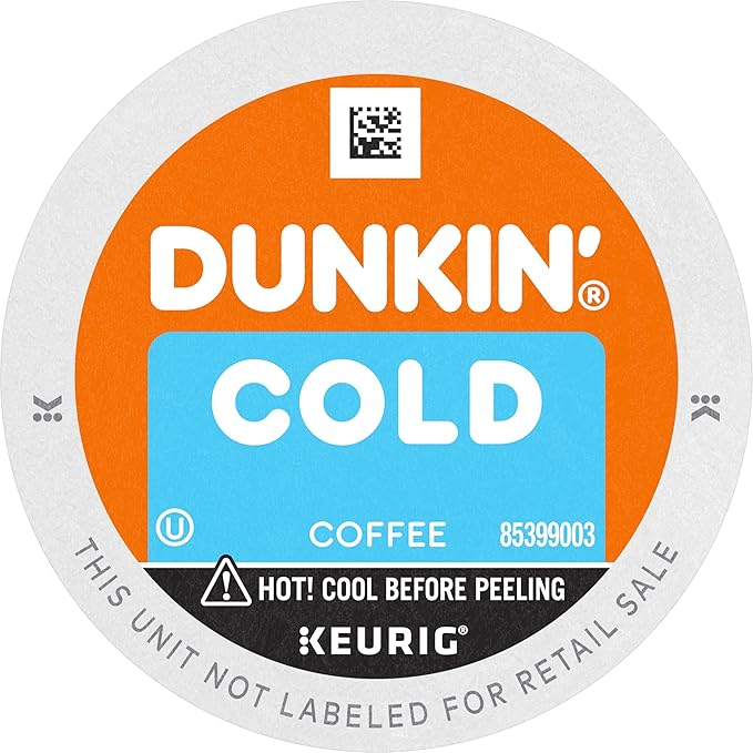 Dunkin’ Cold Iced Coffee, Keurig K-Cup Pods, 10 Count Box