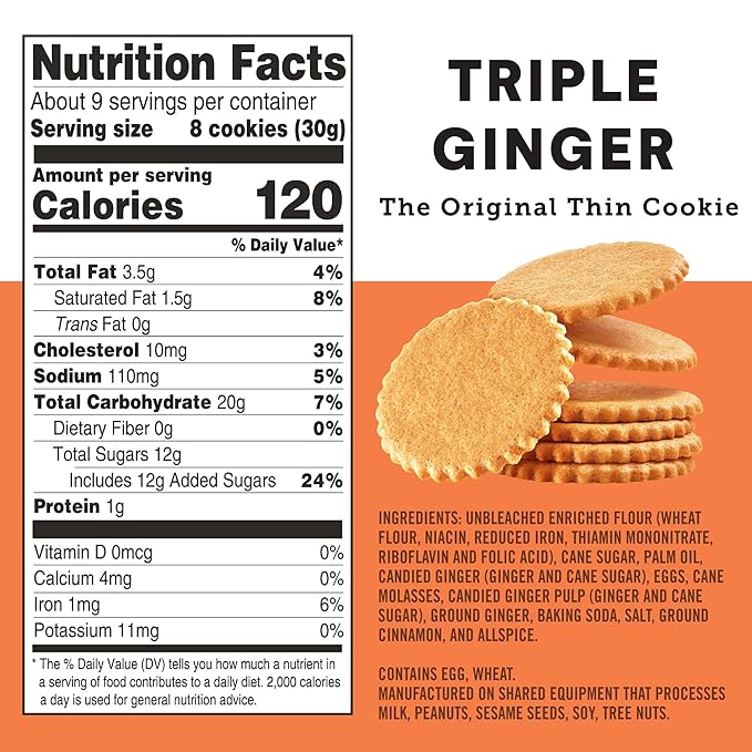 NEW! Dewey's Bakery Complete Cookie Collection | Meyer Lemon, Brownie Crisp, Triple Ginger, Vanilla Bean, Dark Chocolate Mint Cookies, Key Lime Moravian Cookie Thins| 9 oz (Pack of 6)