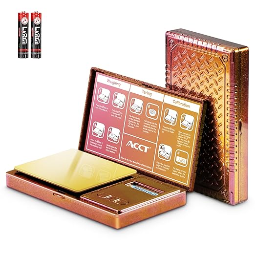 Digital Pocket Scale, 500g by 0.01g, Precision Gram Scale with Tare Scale Feature, 6 Units, Small Ounce Scale for Jewelry, Powder, Coins, Herb, Mini Scale with Battery