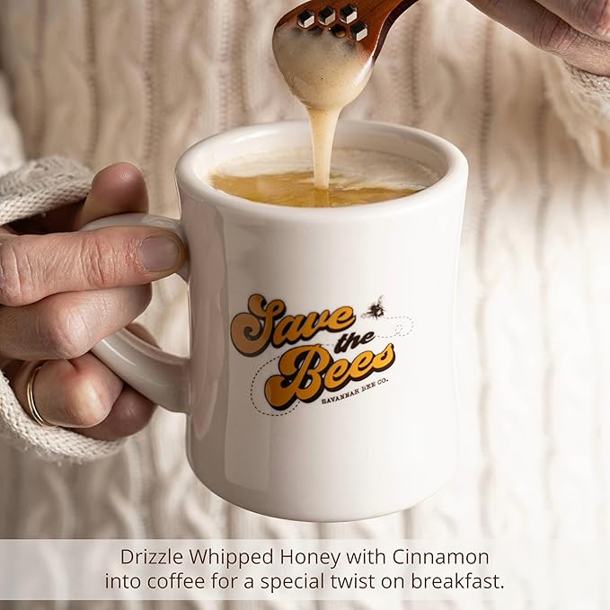 Savannah Bee Company Whipped Honey - All Natural Spreadable Honey (12 Ounce (Pack of 1), Cinnamon)