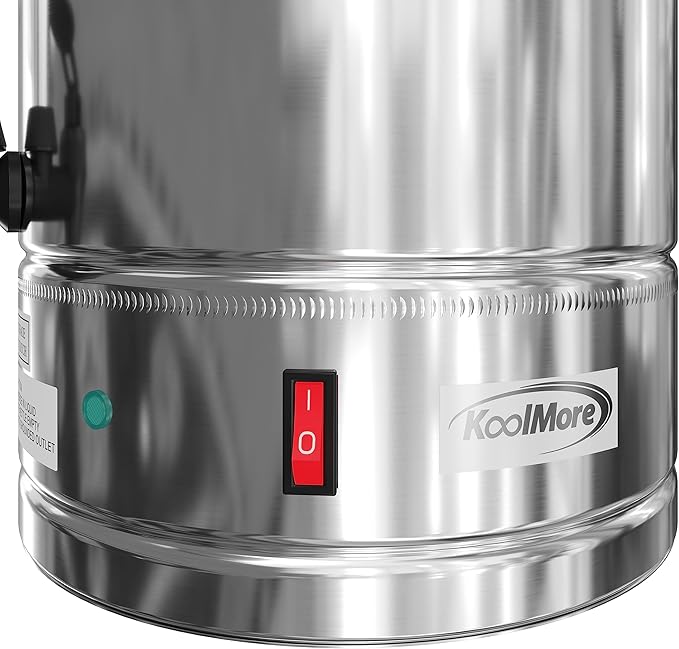 KoolMore Electric Percolator Coffee Maker, 100-Cup 500 oz. Pot in Stainless Steel with Double Wall Insulation for Office Breakrooms, Catering, and Events, and Dripless Faucet (KM-CCP100)