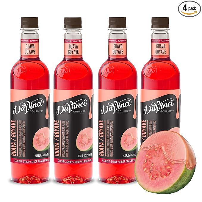 DaVinci Gourmet Classic Guava Syrup, 25.4 Fluid Ounces (Pack of 4)
